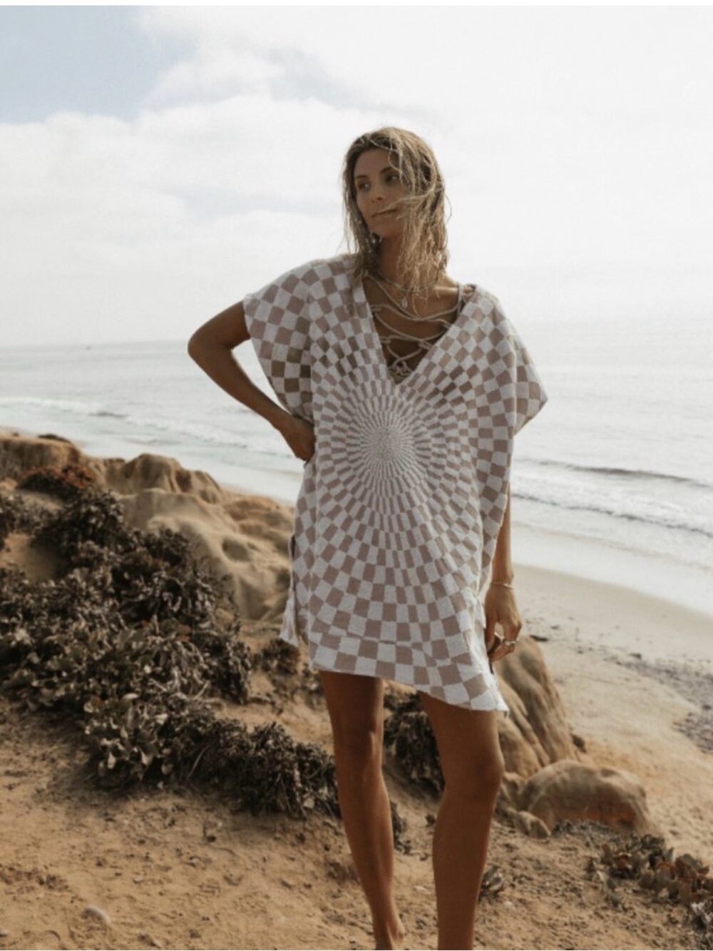 Sand Cloud Cover Up - Checkster OS Organic Cotton made in Turkey